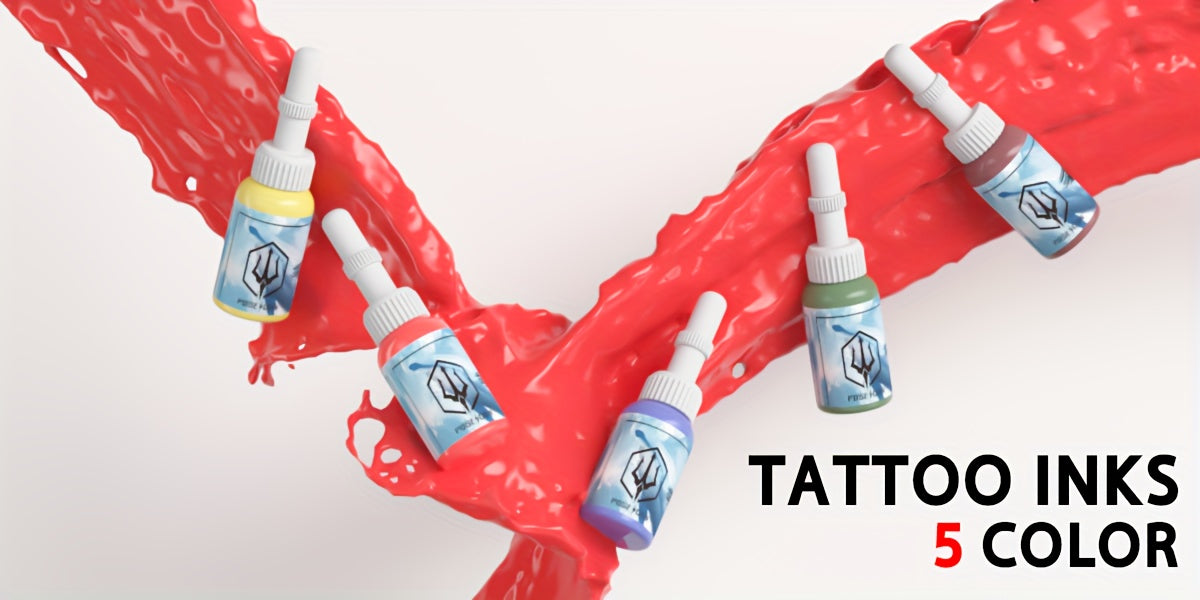 POSEIDON Tattoo Tools Valentine's Day Gift Tattoo Pen Kit - POSEIDON Wireless Tattoo, Tattoo Gun Kit with Tattoo Power Supply And 10pcs Tattoo Cartridge Needles, Complete Tattoo Kit 6 Color Tattoo Inks Tattoo Supplies for Beginners