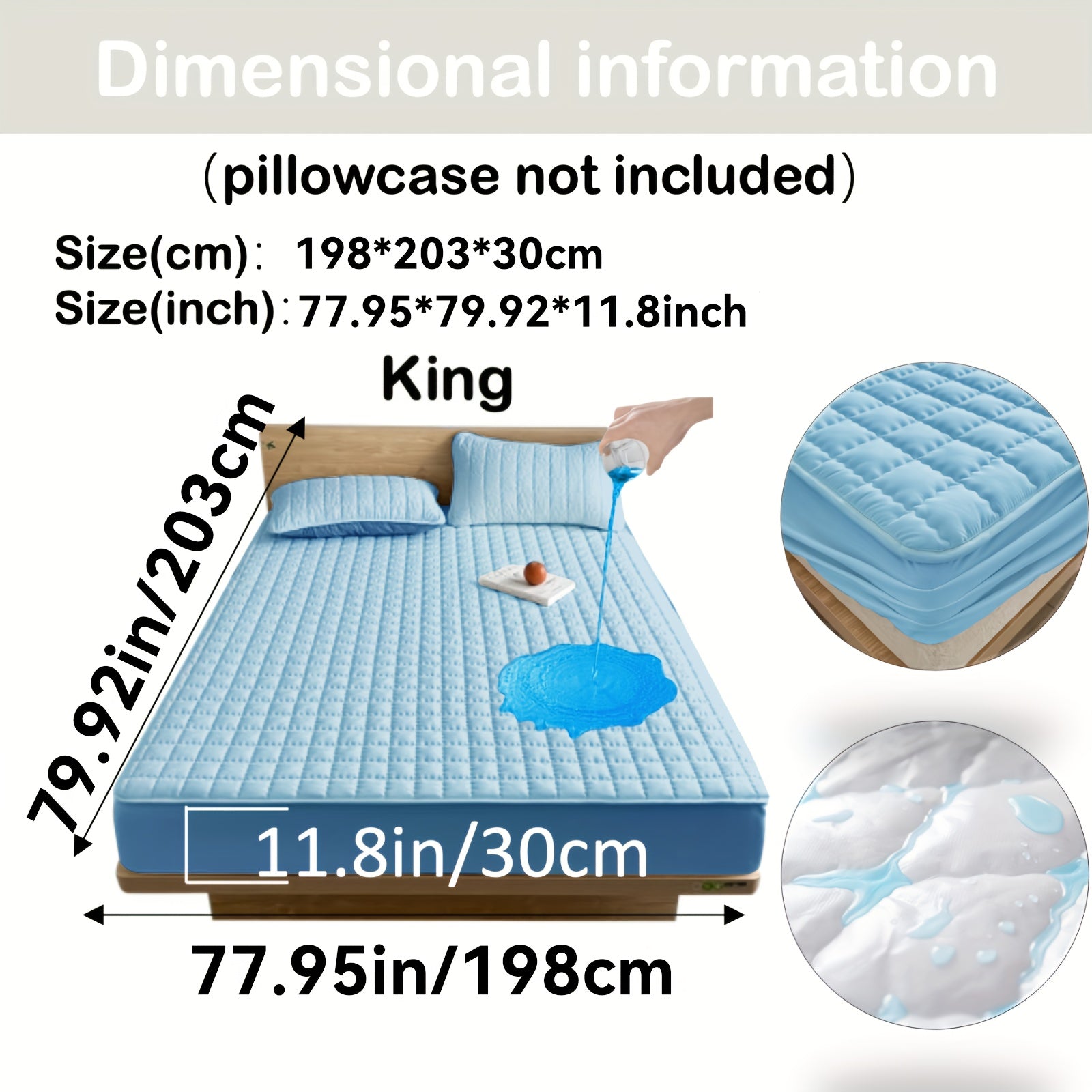 Cooling Waterproof Mattress Cover – Thick Fitted Sheet Style, Multi-Layer Protection, Breathable & Comfortable, Ideal for Bedroom, Guest Room & Hotel, Great Gift for Christmas & Halloween