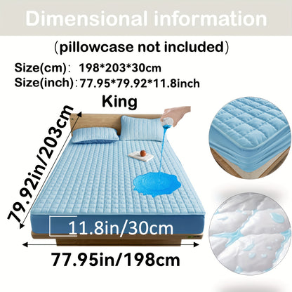 Cooling Waterproof Mattress Cover – Thick Fitted Sheet Style, Multi-Layer Protection, Breathable & Comfortable, Ideal for Bedroom, Guest Room & Hotel, Great Gift for Christmas & Halloween