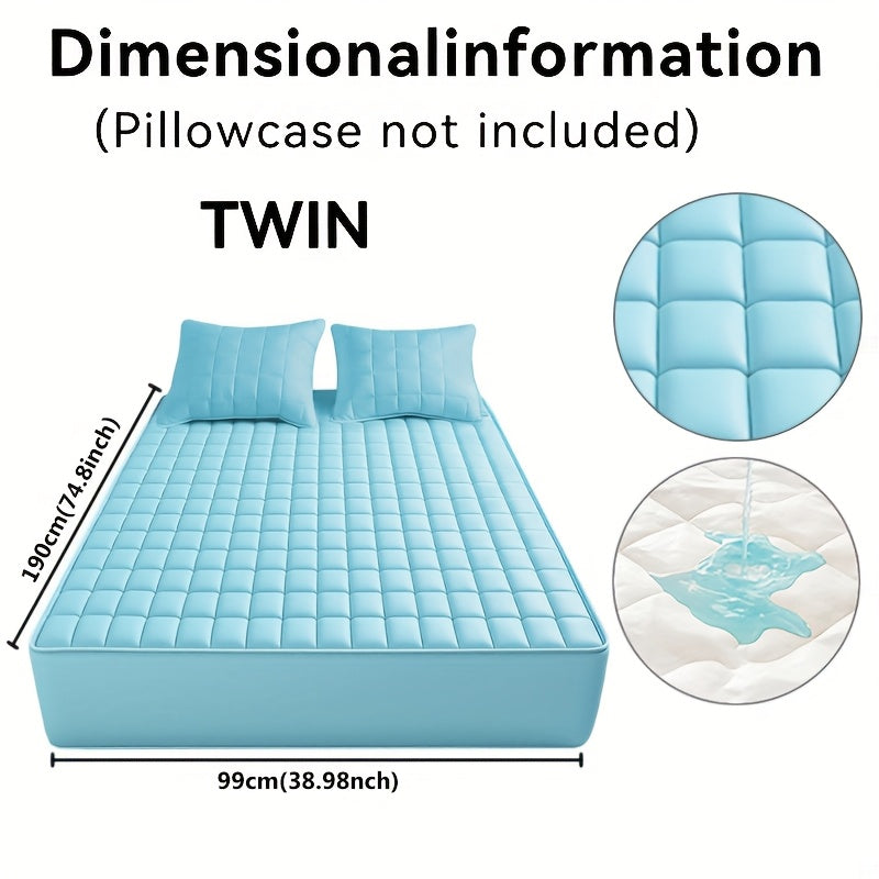 Quilted Cooling Mattress Protector with 9-15" Deep Pocket – Waterproof, Machine Washable, Breathable Fitted Bed Cover for All Mattress Sizes – Home Bedding Essentials
