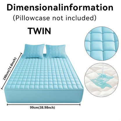 Quilted Cooling Mattress Protector with 9-15" Deep Pocket – Waterproof, Machine Washable, Breathable Fitted Bed Cover for All Mattress Sizes – Home Bedding Essentials