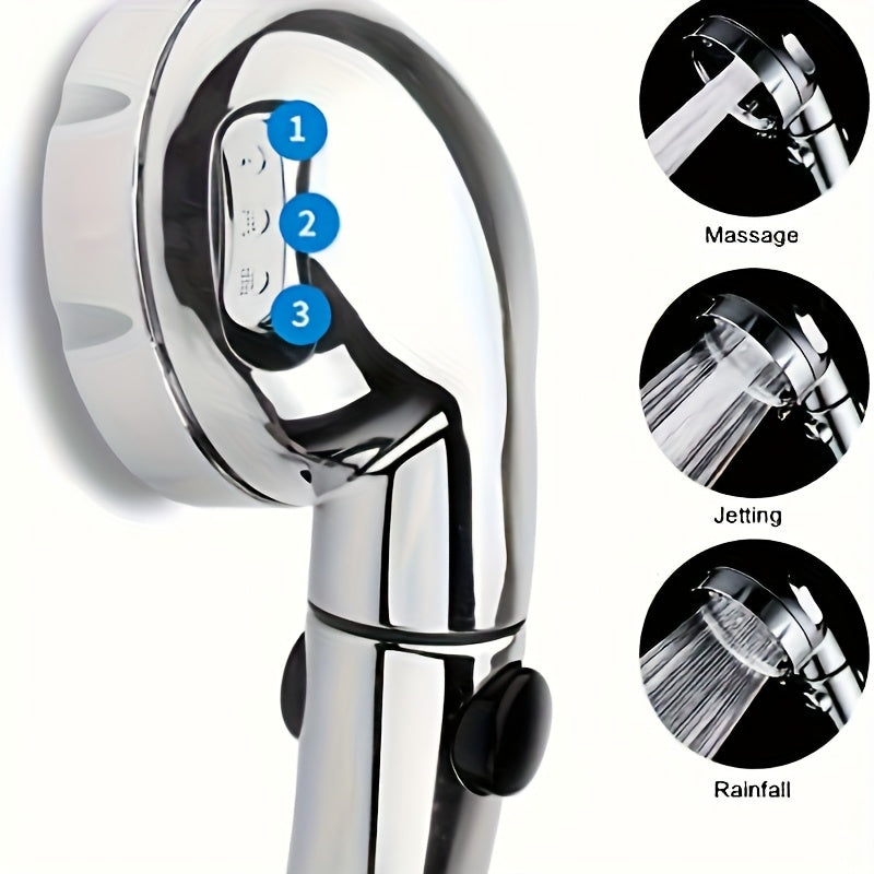 Shower Head Combo - 8/10-inch High-pressure Rain Shower Head - with 9-inch Adjustable Extension Arm And 3-setting Hand-held Showerhead - for A Powerful Spray to Cope with Low Water Pressure - with A 59-inch Long Hose