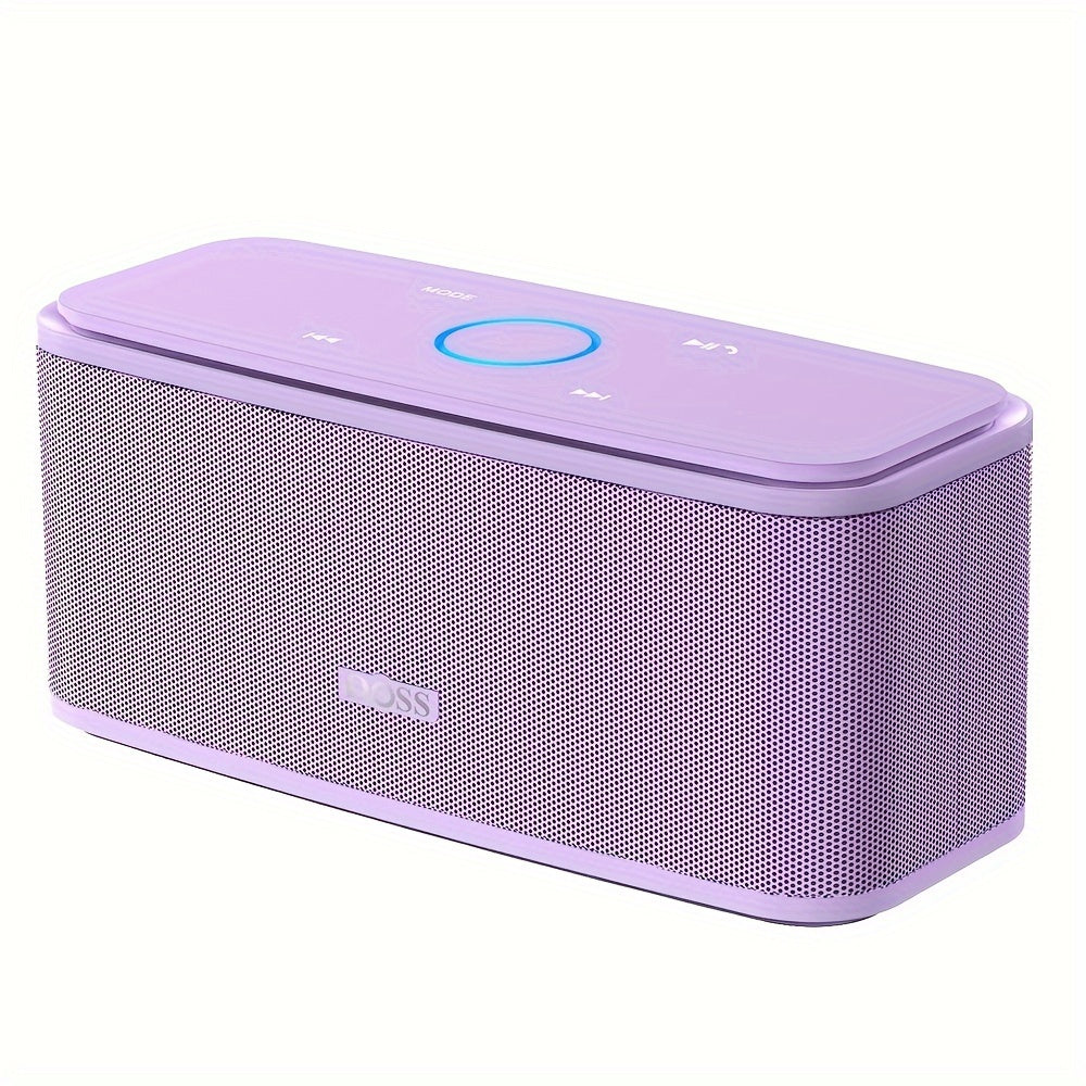 DOSS 12W Touch Speaker Wireless 5.0, Capacitive Touch Control, HD Sound And Bass, 20H Playtime, Built-In MIC Hands Free, Portable Speaker for Computer Laptop Cellphone
