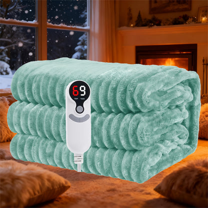 Heated Electric Blanket Flannel Full Size – Fast Heating Soft Cozy Throw for Bed Couch Chair, Multiple Sizes & Colours, Home Office Bedroom Warmth – ShopVora CA