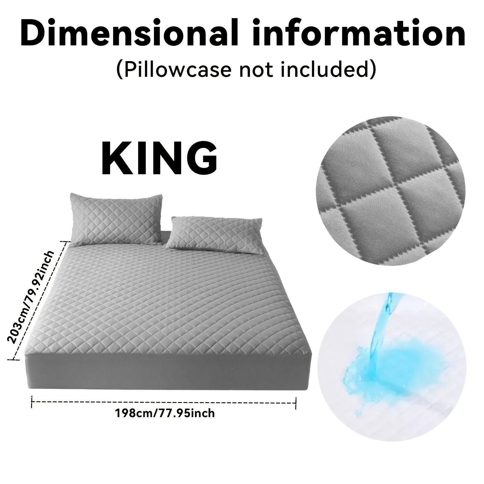 Waterproof Mattress Protector Set 2/3pcs, Thick Deep Pocket 9-15" Fitted Sheet & Pillowcase, Soft All-Season Bedding, Machine Washable – Twin Full Queen King, Multiple Colours