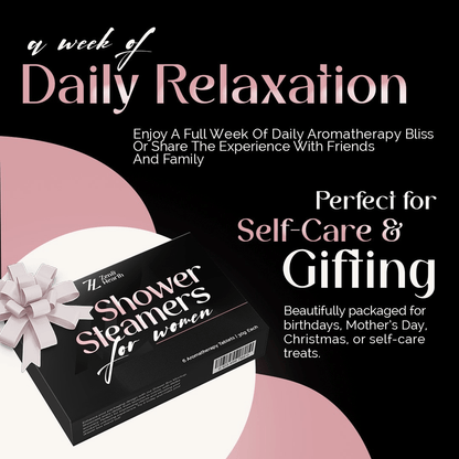 Shower Steamers Gift Set 6PCS – Essential Oil Shower Bombs with Lavender, Eucalyptus, Grapefruit & More for Home Spa – Birthday, Christmas & Self-Care Gift for Women