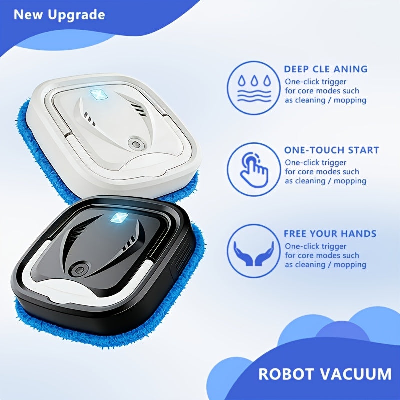 Robot Mop, Steam Cleaner, 3-In-1 Mopping, Dusting, And Humidifying Functionality. Wet/Dry Mop with Spray Feature. Up to 75 Minutes of Runtime. Efficient Cleaning. Essential for Apartments, Dorms, And Homes. Perfect Gift