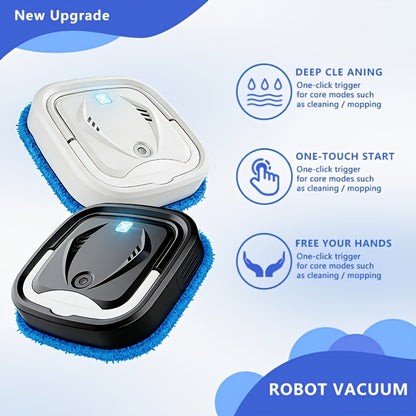 Robot Mop 3-in-1 Steam Cleaner with Spray, Mopping Dusting & Humidifying, Wet Dry Floor Mop 75-Min Runtime – Cordless, Ideal for Apartments Dorms Homes, Perfect Gift