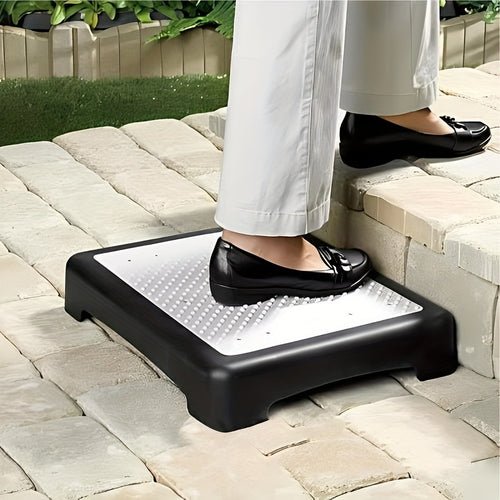 Non-Slip Step Stool with Adjustable Height & Anti-Slip Rubber Mat – 550 lb Capacity, Portable Polypropylene Mobility Aid for Elderly, Bathroom, Bed, Car, Stairs & Doorways | Indoor Outdoor Use