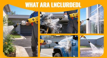 Cordless Lithium-Ion Pressure Washer Gun Portable High-Pressure Cleaning Machine with Ergonomic Grip, Rechargeable Battery – Ideal for Car Wash, Patio, Garden & Courtyard Outdoor Cleaning, Lightweight Handheld Design