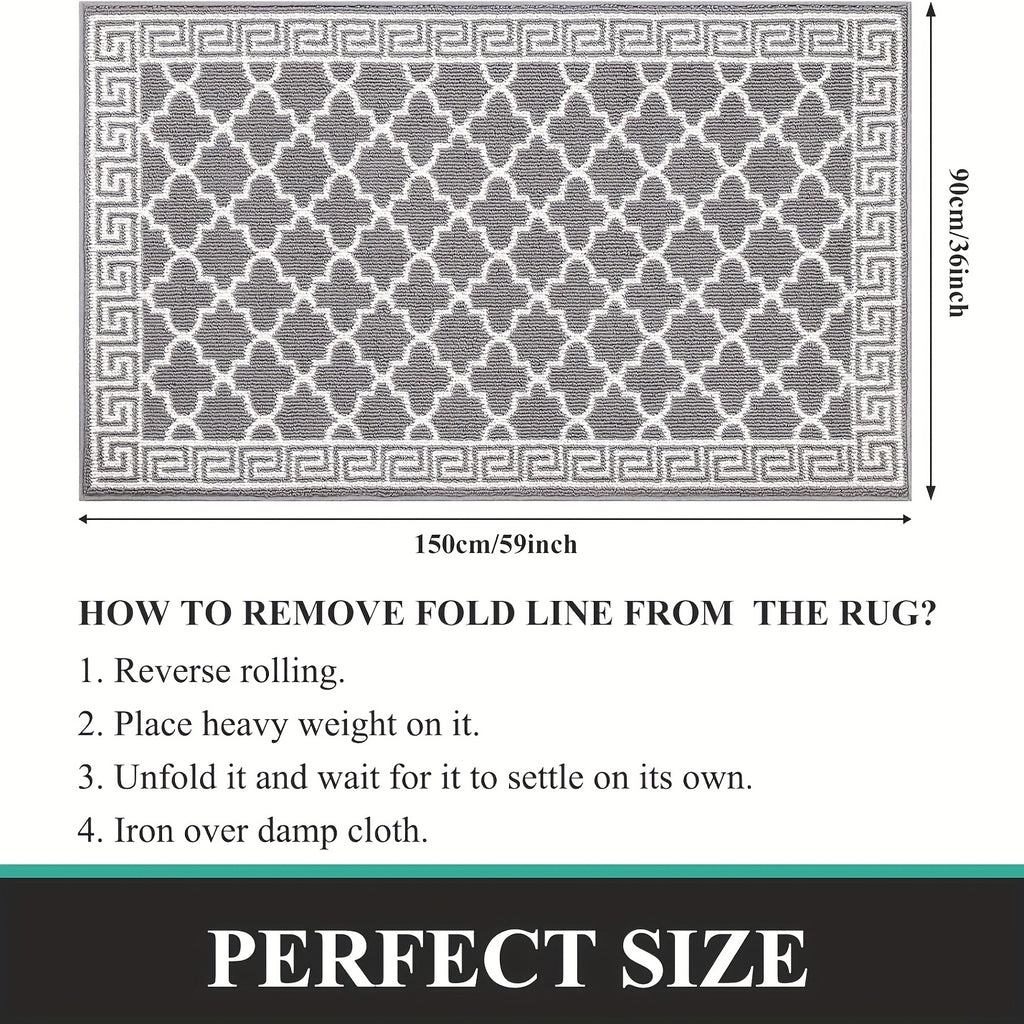 Non-Slip Absorbent Indoor Doormat for The Entryway, Designed to Resist Dirt. This Washable Welcome Mat Features a Low-Profile Design Suitable for Inside Use in Kitchens And Laundry Rooms, Available in Black