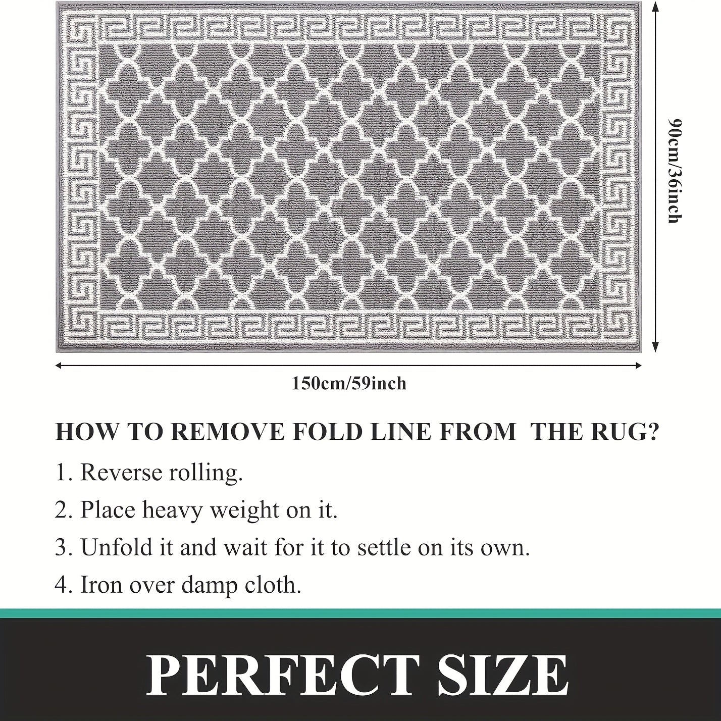 Absorbent Non-Slip Indoor Doormat – Washable Dirt-Resistant Welcome Mat, Low-Profile Design for Entryway, Kitchen & Laundry Room – Black Floor Mat for Home