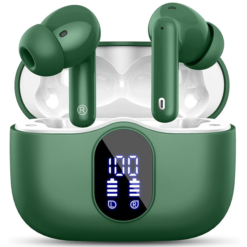 Wireless 5.3 Earbuds Featuring Rich Bass Sound, 36 Hours of Playback, LED Charging Case, ENC Noise-Canceling Microphones, Compatible with Android And Ios Devices
