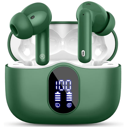 ENC Noise Cancelling Earbuds Bluetooth 5.3 with 36H Playtime LED Charging Case, Rich Bass Sound ENC Microphone Wireless Earphones – Compatible with Android iOS iPhone | Canada