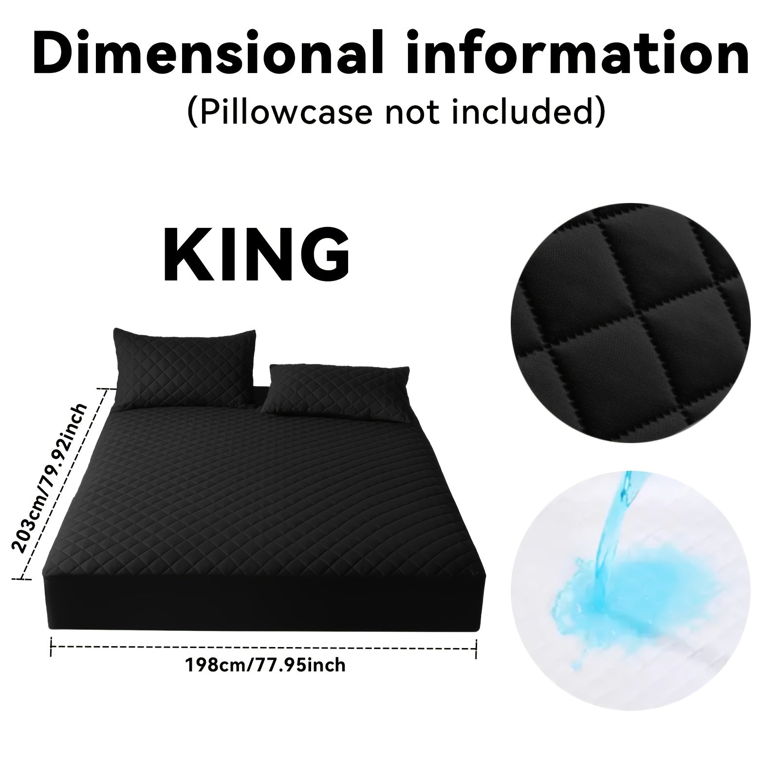 Waterproof Mattress Protector Set 2/3pcs, Thick Deep Pocket 9-15" Fitted Sheet & Pillowcase, Soft All-Season Bedding, Machine Washable – Twin Full Queen King, Multiple Colours