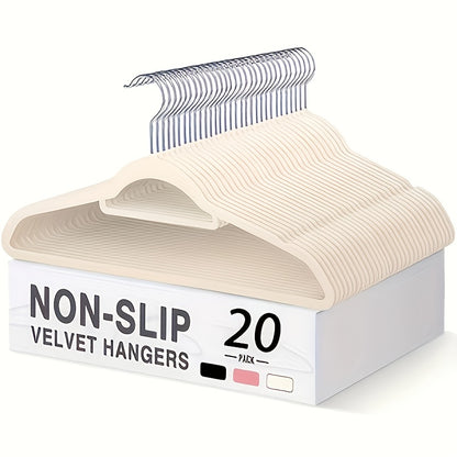 Velvet Hangers 20 & 50-Pack with 360° Rotating Hooks – Non-Slip Felt Coated, Space-Saving Closet Organizer for Coats, Pants & Suits | Heavy-Duty Wardrobe Storage Solution | ShopVora CA