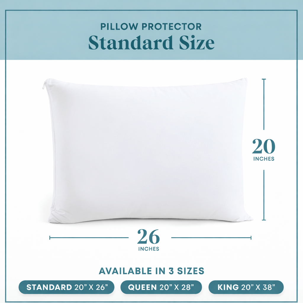 4-Pack Waterproof Zippered Pillow Protectors – Luxury Hotel-Quality Pillow Covers with Zipper – Soft, Quiet & Breathable Brushed Microfiber – Machine Washable Pillow Protectors, Queen, Standard & King Size, All-Season Use