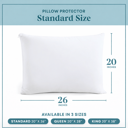 Luxury Hotel-Quality Pillow Protectors 4-Pack – Waterproof Zippered Pillow Covers, Soft Quiet Breathable Brushed Microfiber, Machine Washable, Queen Standard King, All-Season | ShopVora CA