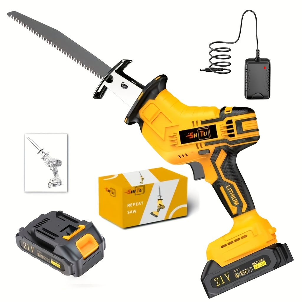 2026 Lithium-ion Electronic Saw, Electric Cordless Saw, Cordless Reciprocating Saw, Suitable for Home and Outdoor Use, Suitable for Electric Reciprocating Saw, Cutting Trees, Thin Wooden Boards and Soft Metal Wood, a Gift for Boyfriends and Fathers!