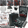 899pcs Tool Kit - A Comprehensive Home And Automotive Repair Tool Kit, Including A Storage Box And Socket Wrench Set, Ideal for Mechanics And Craft Enthusiasts.
