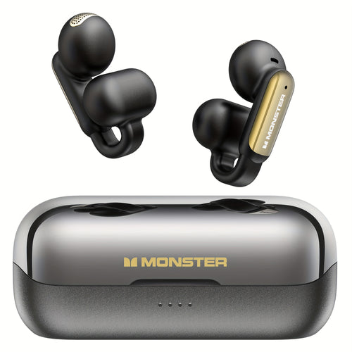 Monster Open-Ear Wireless Headphones with Spatial Sound – Touch Control, USB-C Charging, Compatible with PS5/PS4/Switch & iPhone, for Gaming, Music & Calls | ShopVora CA