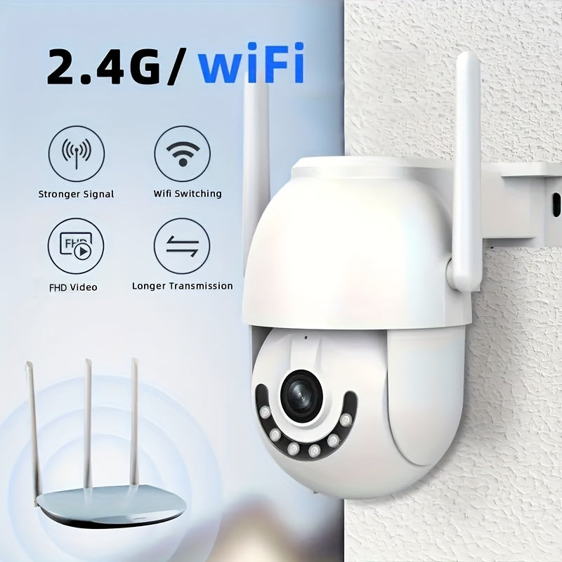 2. 4G Wifi Outdoor Security Monitoring - 360° Rotating And Automatically Tracking PTZ Camera with Night Vision And Motion Detection. Two-Way Audio. 1296P Outdoor Security Multi-Functional Monitoring Camera