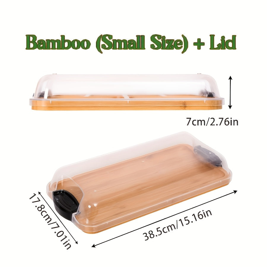 Large Bamboo Serving Tray with Lid – Charcuterie Board for Cheese, Meat, Fruit & Snacks | Holiday Food Display for Christmas, Thanksgiving & Entertaining | Eco-Friendly Decorative Food Board | ShopVora CA