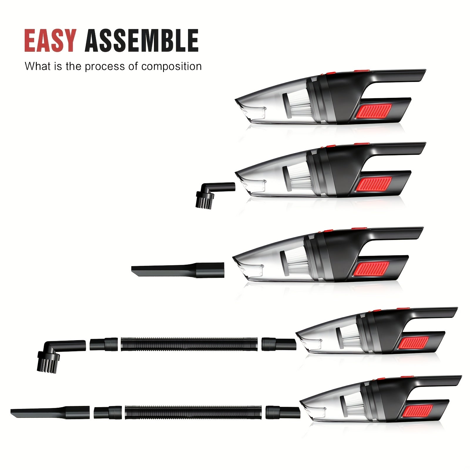 Home Vacuum Cleaner, 6800PA Powerful Suction, Portable Vacuum, Easy-To-Use Vacuum, 2000Mah High Capacity, Quiet Operation, Ideal for Car Interiors, Home And Pet Cleaning, Women'S Car Additions, Automotive Supplies And Gifts