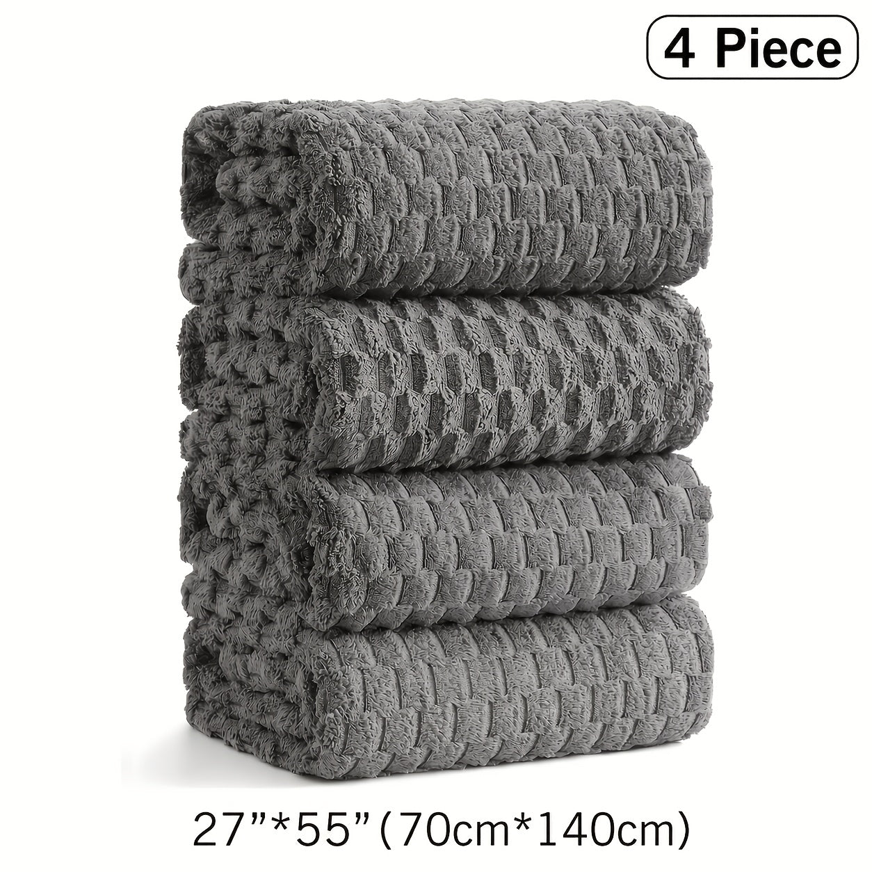 Microfiber Bath Towels Set 4-Pack Extra Large 27x55 & 35x70 in – Super Soft Quick-Dry Luxury Spa Hotel Quality Towels, Multi-Color Options