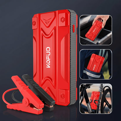 Car Jump Starter 5000A/6000A/8000A Portable Battery Booster Pack with USB Power Bank & LED Flashlight – 12V for Vehicles, Trucks & SUVs