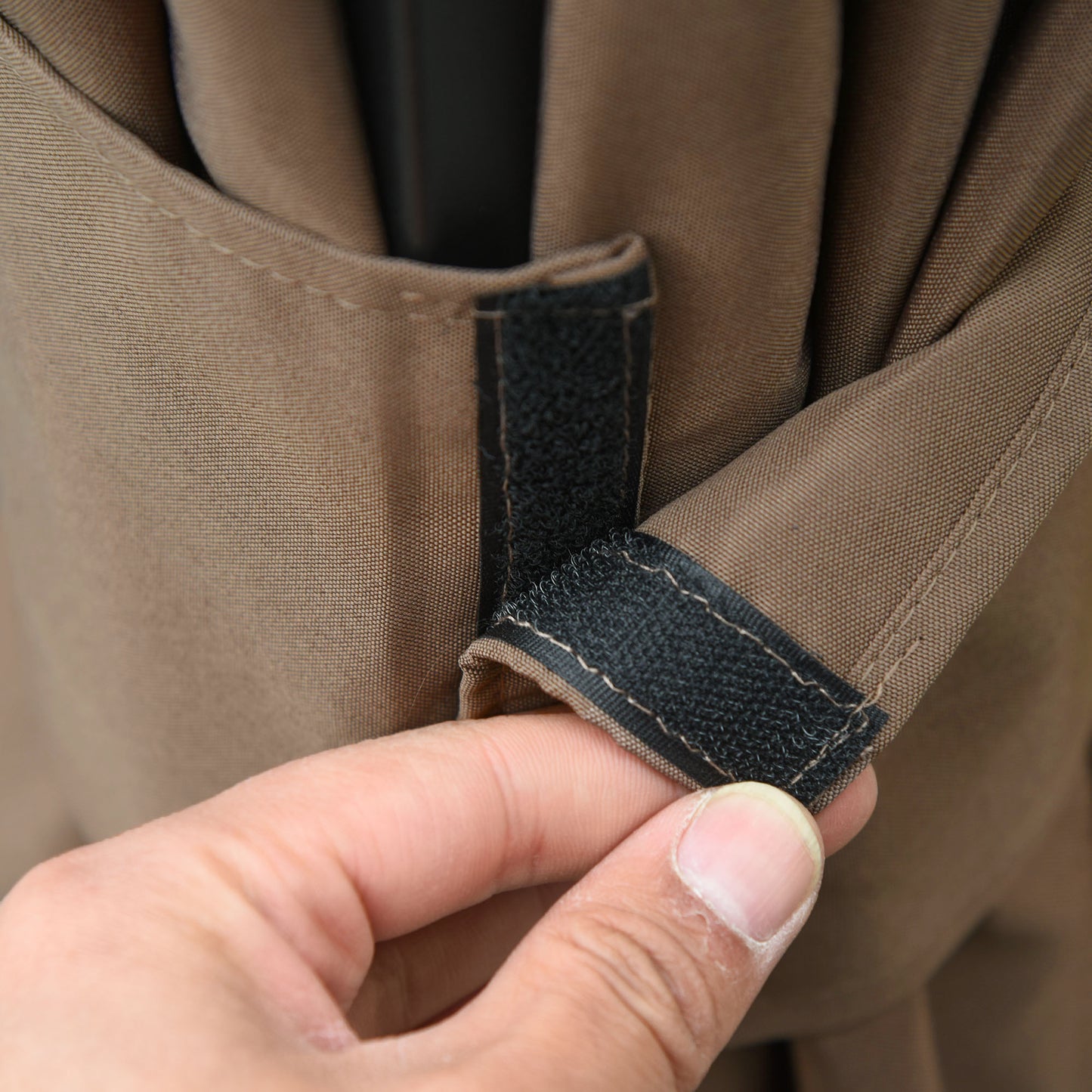 Gazebo Privacy Curtains 4-Panel with Zipper – Replacement Side Panels for 10’x12’ Gazebo or Pergola, Durable Polyester Fabric, Hooks & C-Rings Included, Wind & Sun Protection – Brown