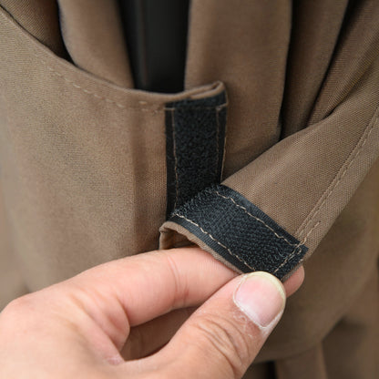 Gazebo Privacy Curtains 4-Panel with Zipper – Replacement Side Panels for 10’x12’ Gazebo or Pergola, Durable Polyester Fabric, Hooks & C-Rings Included, Wind & Sun Protection – Brown
