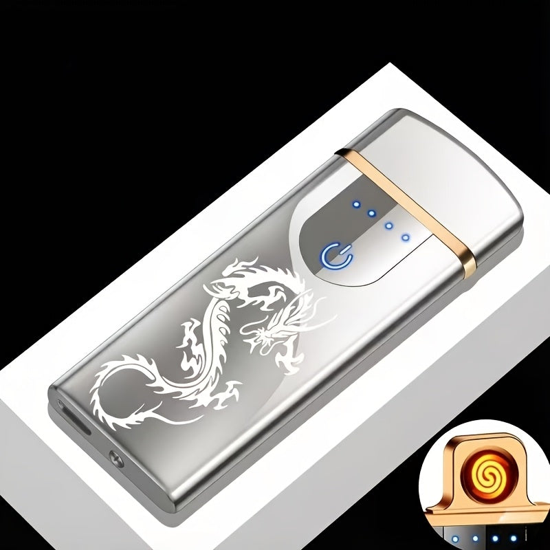USB Rechargeable Flameless Lighter Smart Touch Screen with Gift Box – Cool Portable Double-Sided Ignition Electric Lighter, Multiple Colours & Patterns, Premium Gift for Men & Women Canada
