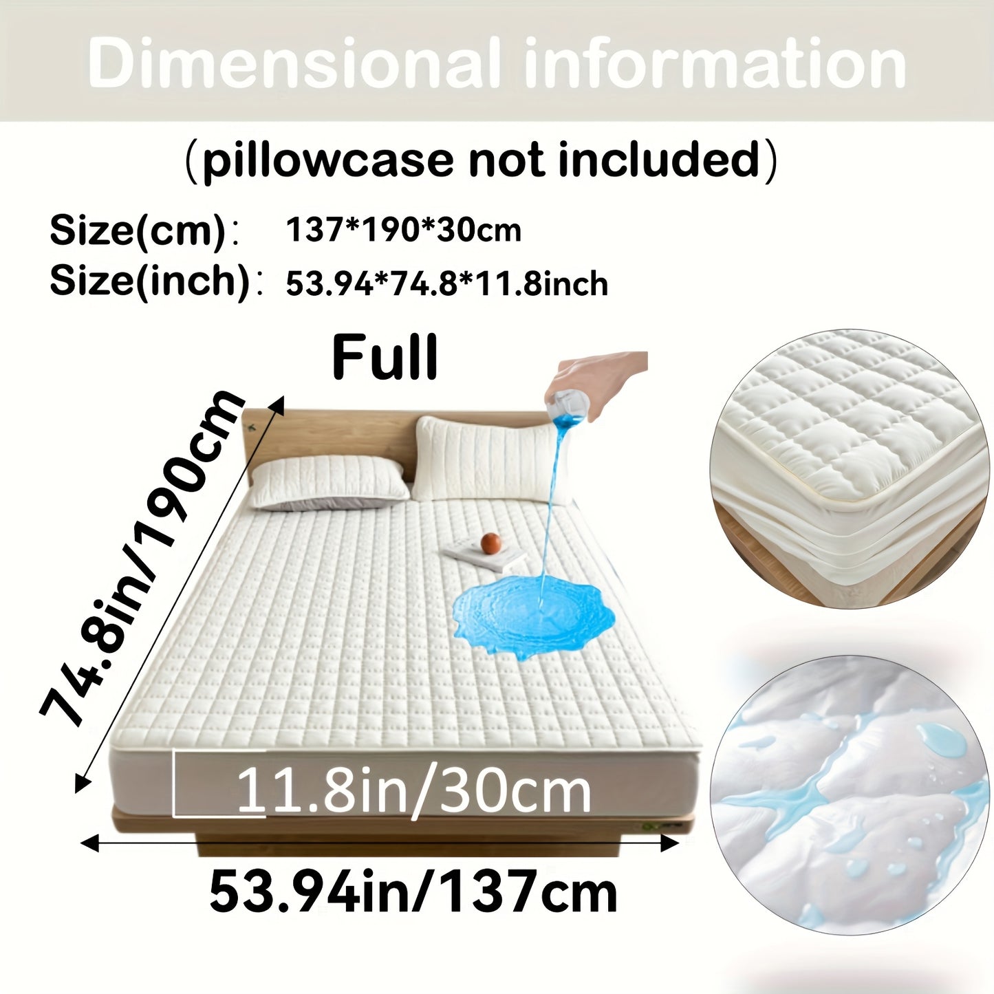 Cooling Waterproof Mattress Cover – Thick Fitted Sheet Style, Multi-Layer Protection, Breathable & Comfortable, Ideal for Bedroom, Guest Room & Hotel, Great Gift for Christmas & Halloween