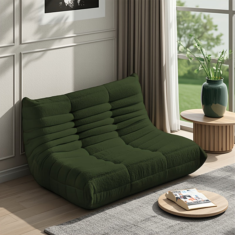 Floor Lazy Sofa Chair with Compressed Sponge Filling – Modular Corner Lounge Seat for Living Room, Bedroom & Office | Single, Double & Three-Seater
