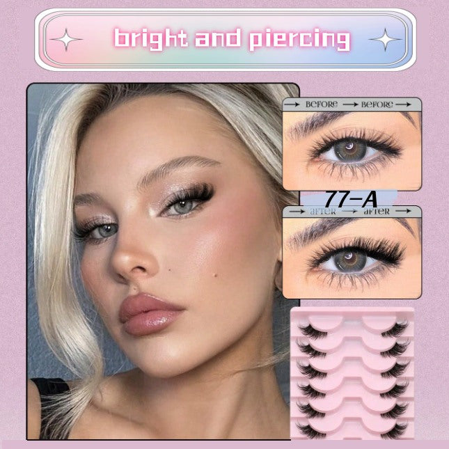 Heartbeat eyelashes can be reused without glue, instantly turning them into 3D invisible big eyes that are simple and elegant. It can naturally and comfortably expand the field of view, especially when taking outdoor photos. It is suitable for various occ