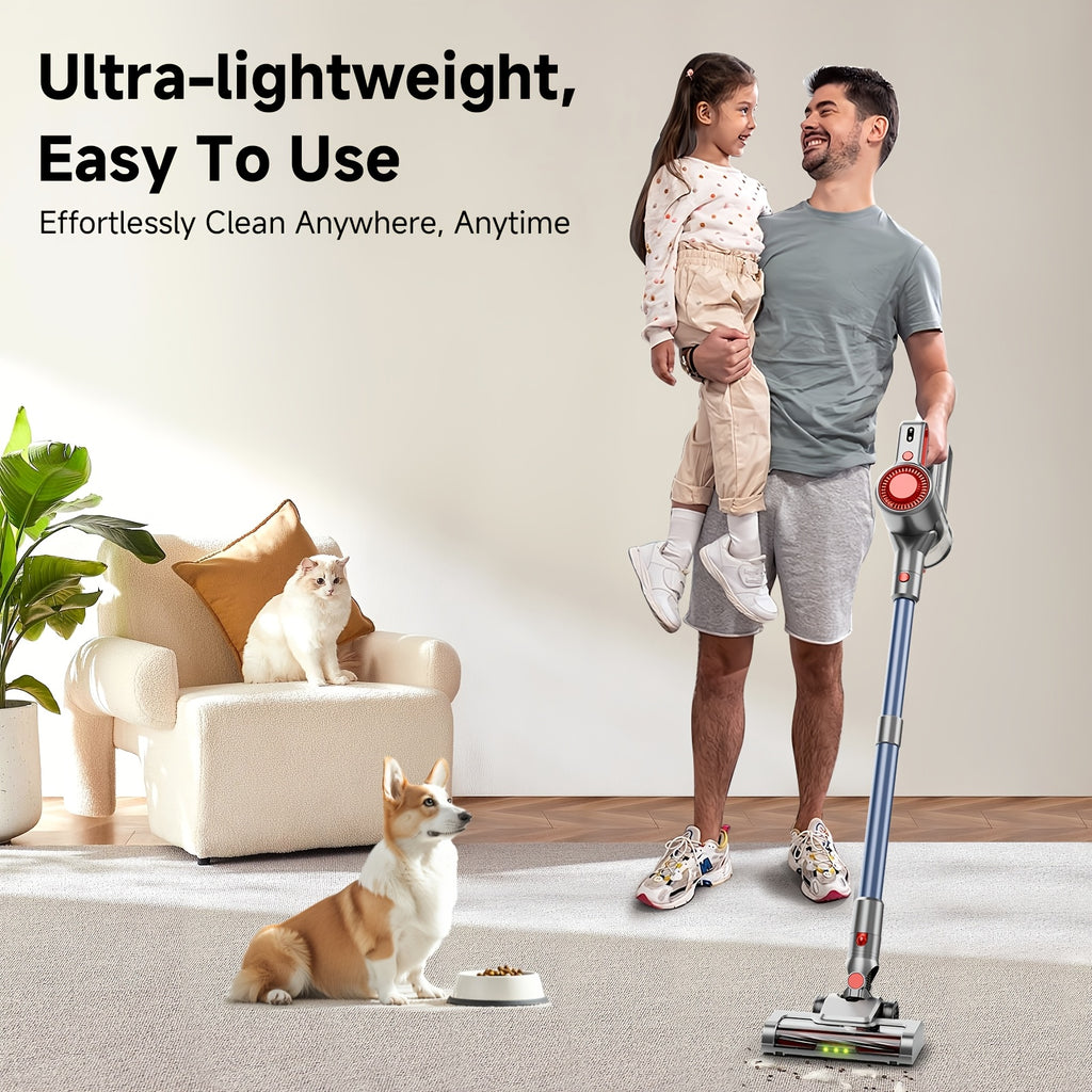 Max 68Kpa Vacuum Cleaner for Home - Lightweight, Stick Vacuum Clean with Large-Capacity Battery, Max 45Mins Runtime, 8in 1 Handheld Vacuum for Hardfloor & Carpets Pet Hair Includes Corded And Cordless Vacuum Cleaners