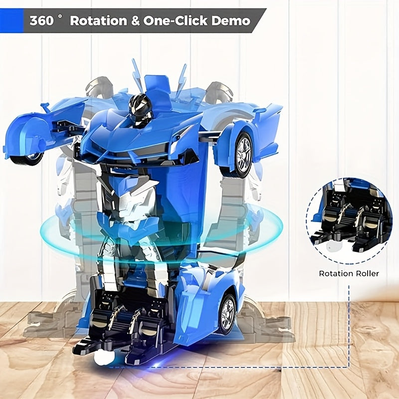 Transforming Car Robot Toy, Car Toy, 1:18 Scale 360° Rotating Drifting, One-Button Deformation, Toys Suitable for Kids Over, Educational Toys, Day Gift, Birthday Gift