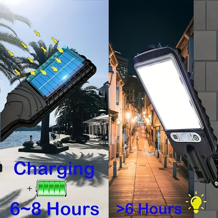4/2pcs Solar COB High-brightness Searchlight, Smart Sensor Remote Control + Human Body Sensor Dual Control, IP44 Waterproof Level, Dedicated To Villa Gardens And Courtyards, Smart Life, Convenient Experience, Light Up Your Outdoor Space