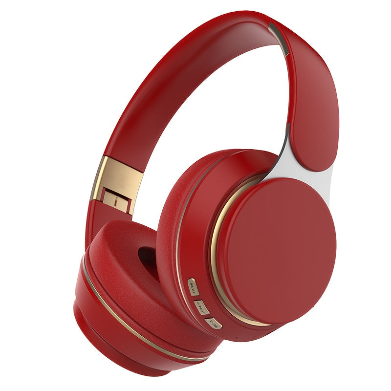Wireless Over-Ear Headphones Bluetooth Foldable, Built-In Microphone, HD Sound Quality, Comfortable Padded Headset for School, PC, Tablet, TV & Travel – Black, Blue, White, Red, Green