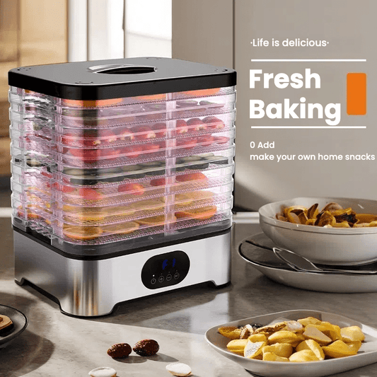 [Digital | Stainless Steel] 5/8-Layer Large Capacity Digital Food Dehydrator | Stainless Steel, Adjustable Settings, Quiet Operation | Ideal for Drying Fruits, Jerky, Vegetables, Herbs, Snacks, And Pet Treats, Perfect for Home And Professional Use