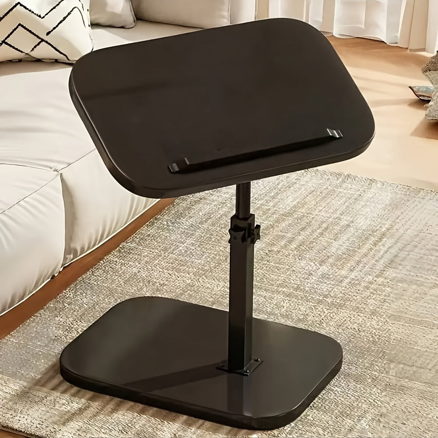 C-Shaped Adjustable Side Table, Foldable Modern Mobile Side Table with Height Adjustment - 360° Rotation, Durable Construction, Suitable for Bedrooms, Living Rooms, Offices