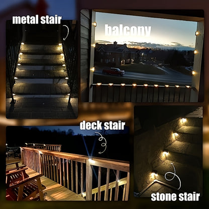Solar Wall Washer Lights Outdoor 16 Pack – Warm & White LED Dual Colour, IP44 Waterproof Solar Powered Architectural Accent Lighting for Courtyard, Villa, Stairwell, Patio & Garden Decor Canada