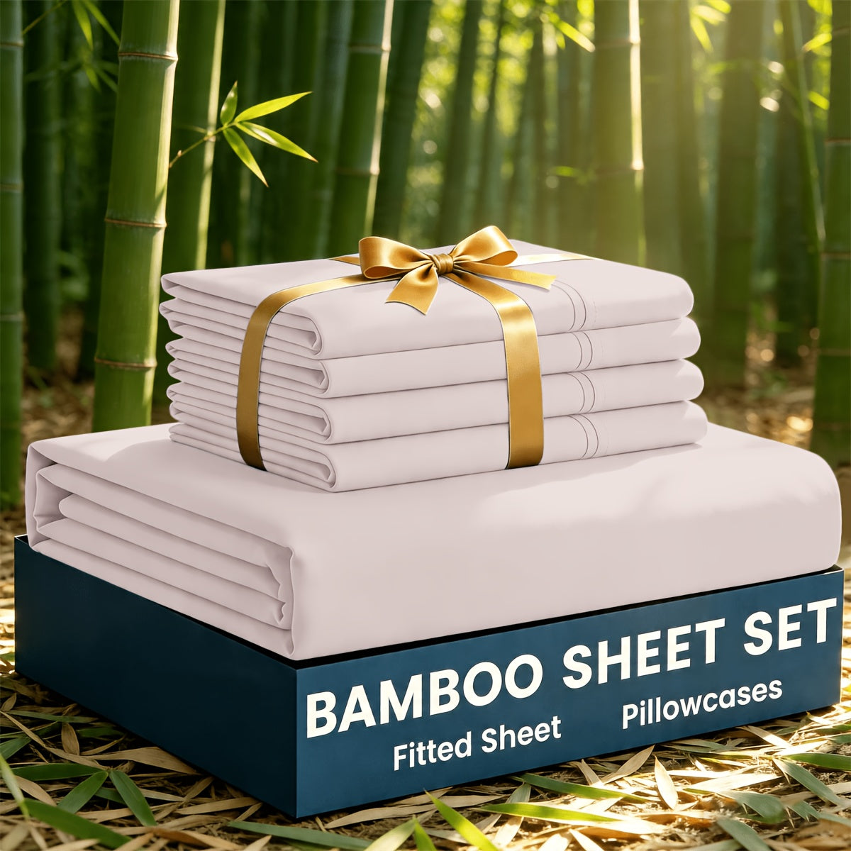 Bamboo Cooling Bed Sheet Set 3 or 5 Piece with Pillowcases – Ultra Soft Deep Pocket Breathable Sheets for Hot Sleepers, Twin Full Queen King, 12 Colours | Canada