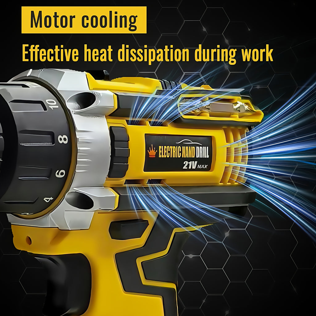 Lithium-ion Cordless Drill Set, Includes Battery and Charger, Features a 3/8-inch Keyless Chuck, Variable Speed, 16-position Settings, and 24 Drill Bits. Available in Red/yellow/blue. Ideal for Home Power Tools and Automotive Repair