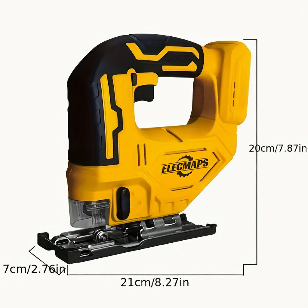 Brushless Jigsaw Tool, Cordless Jigsaw, for 20V Batteries, with LED Light, 0°-45° Bevel Cutting, 3 Track Settings for Straight/curved/bevel/circular Cutting, Suitable for Home Decoration, Best New Year's Gift, Christmas Gift.