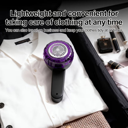 Fabric Shaver Lint Remover USB-C Rechargeable, Portable Electric Lint Ball Trimmer for Clothes Furniture Carpets – Removes Pilling Fuzz & Pet Hair, Includes Blade, Brush & Cable