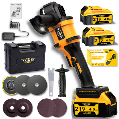Rechargeable Angle Grinder Polisher Kit 2-in-1 Wireless Portable Power Tool for Metal Wood Car Repair – Cordless Grinding Polishing Machine, DIY & Auto Detailing Tool, Great Gift Idea