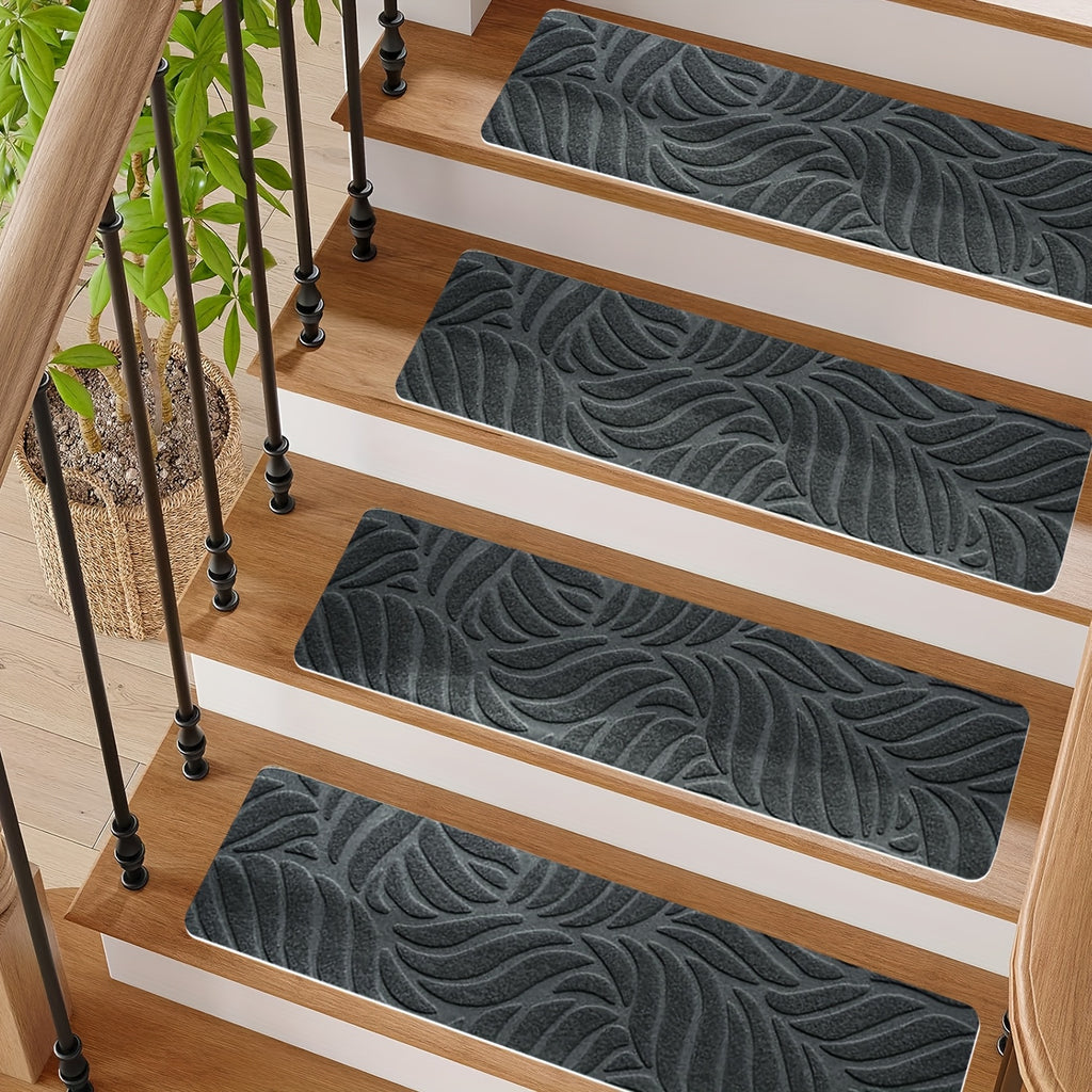 7pcs 15pcs Non-Slip Stair Mats, 30x8 Inch, Runners Treads for Indoor Wooden Steps, Washable Carpets with Self-adhesive Tape to Prevent Staircase Covers Mats From Moving, for Home & Office Safety Staircase Protection Cover Non Slip