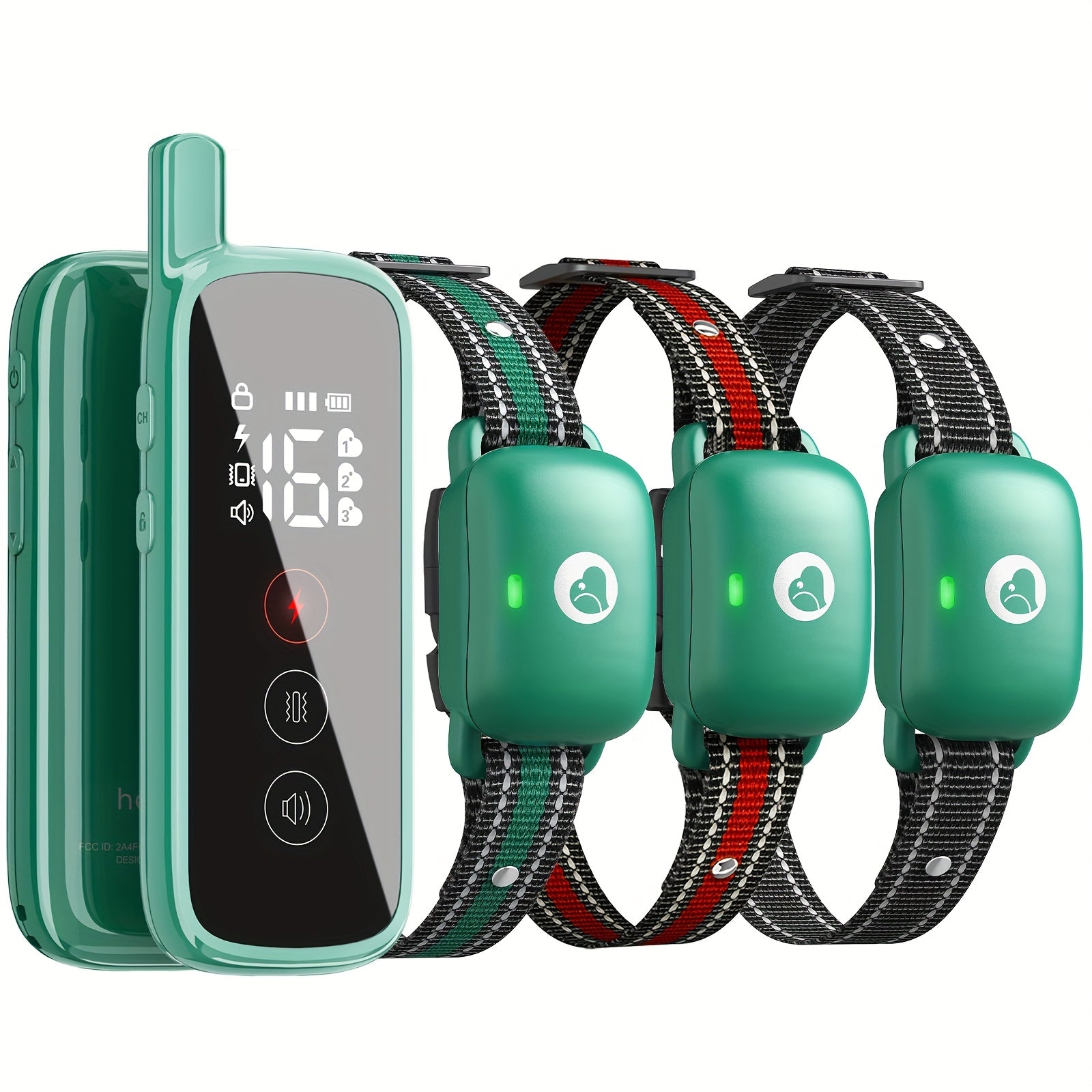 Remote Dog Training Collar with Shock, Vibration & Bark Alarm – Waterproof E-Collar for Large & Medium Dogs, Multiple Training Modes for Obedience & Behaviour